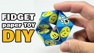 COOL！DIY FIDGET TOY IDEA｜How to Make EMOJI Face Changer！Paper Craft Tutorial