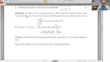 Abstract Algebra: Generating Sets -  Arbitrary Intersections of Subgroups