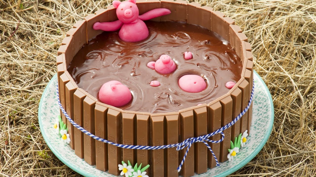 Gâteau bain de boue de cochons (ganache chocolat au lait) - AnneSO FC