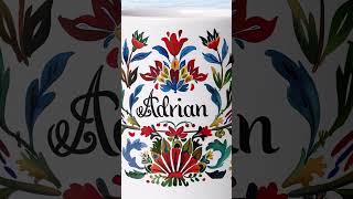 Personalized Mug For Adrian A Beautiful Floral Design That Will Brighten Your Day