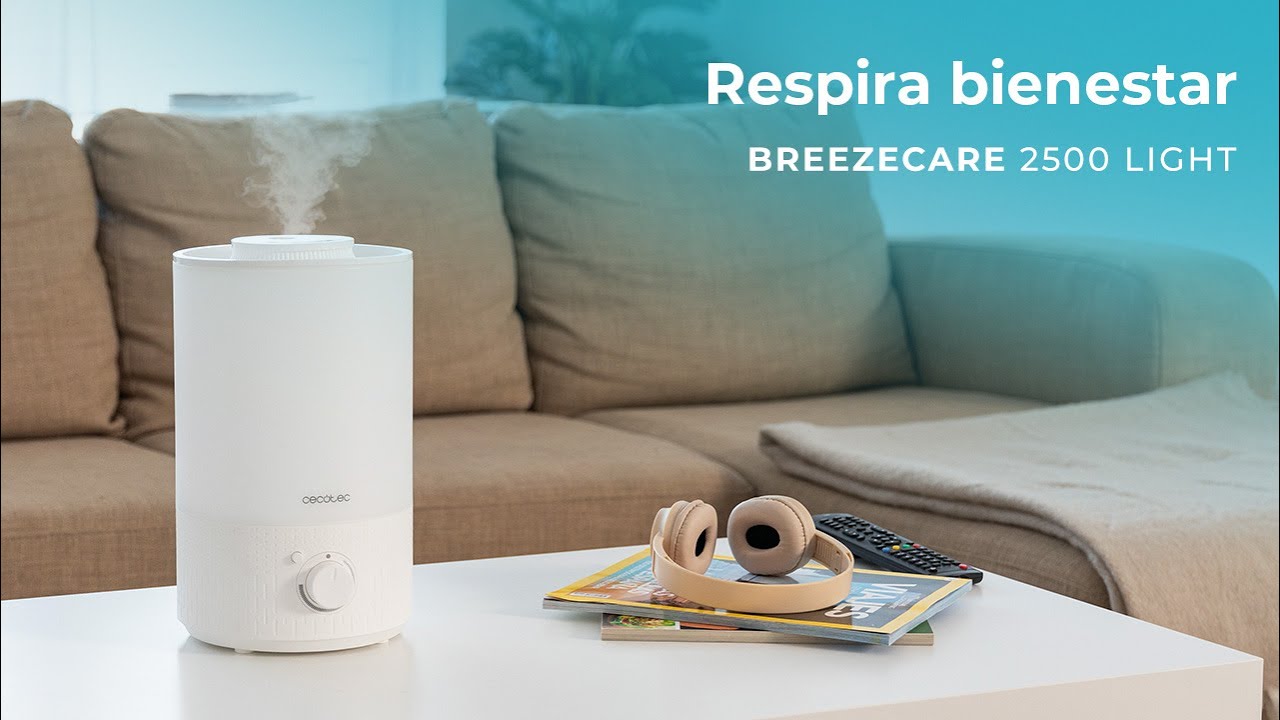 Humidificador de &aacute;gua Breezecare 2500 Light, de 250 ml/h e dep&oacute;sito de 2,5 L.