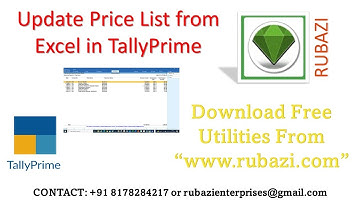 Price List Updations Module using Excel in Tally Prime|| Rubazi || Tally Prime