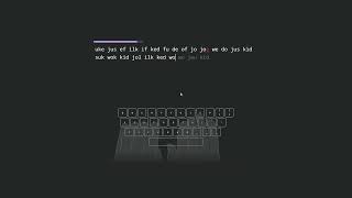 X3 day of training, 10 finger typing on the keyboard