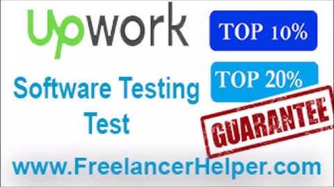Pass Upwork Software Testing Test answers-TOP 10%