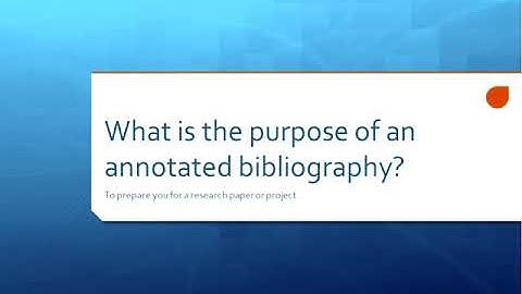 Annotated Bibliography Workshop
