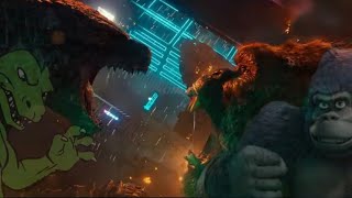 Godzilla vs Kong roar off but with the cartoon roars (H.B Godzilla and Netflix Kong)