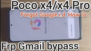 Poco x4 pro Frp lock Bypass in 2023 without Pc/Poco x4 android 12 Gmail lock bypass #pocox4pro5g