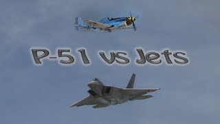 P-51 vs Fighter Jets. Minimum Turn Radius Comparison. Resimi
