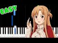 [FULL] Sword Art Online OP 1 - Crossing Field - LiSA - EASY Piano Tutorial [animelovemen]