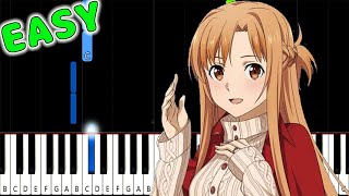 [FULL] Sword Art Online OP 1 - Crossing Field - LiSA - EASY Piano Tutorial [animelovemen]