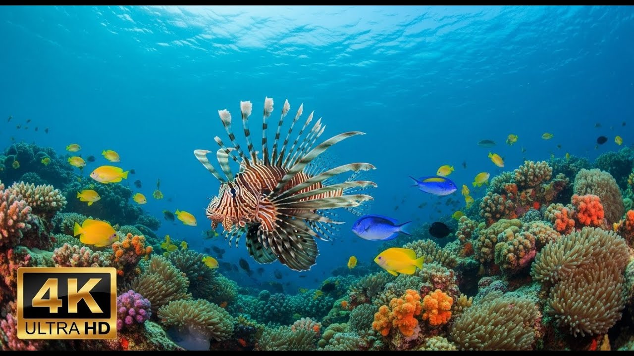 🐠 Stunning Coral Reef 4K – Relaxation Music with Beautiful Underwater Life