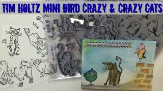 Celebrity Tim Holtz MINI Bird Crazy and things & Cat Crazy Stamps (stampers anonymous)| I'm A Cool Mom Wealth