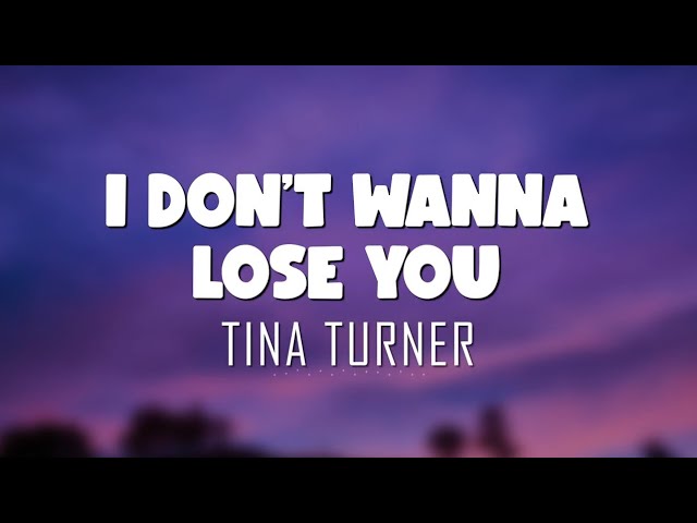 Tina Turner - I Don't Wanna Lose You (Official Music Video) 