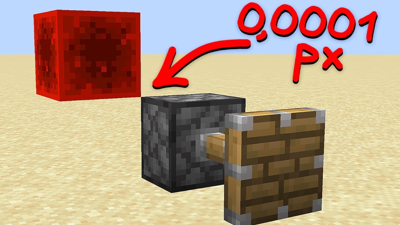 can 0,0001 pixel of redstone activate piston? - YouTube
