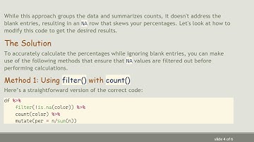 How to Calculate Percentage by Group in R Using dplyr While Ignoring Blanks