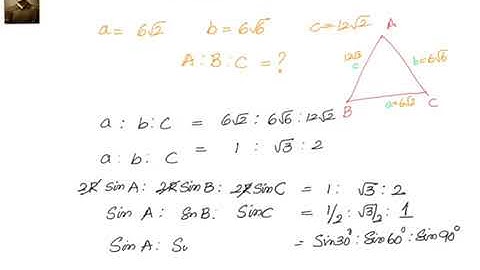 [ No Audio ] Trigonometry - Given the sides of a triangle, find the ratio of their angles
