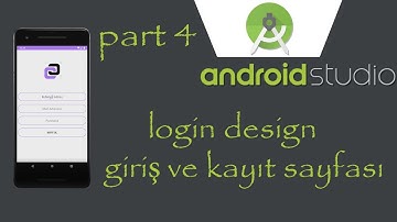 Part 4 /Android Studio Tutorial chat app login design (chat uygulaması yap) giriş ve kayıt sayfası