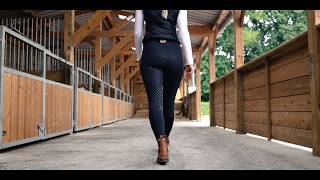 Horze Sienna Womens Silicone Full Seat Breeches - Dark Navy