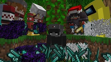 Minecraft Random Item Challenge VS 4 Hunters FINALE REMATCH