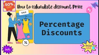 How to calculate discount price | Grade 6 Math