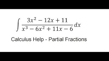 Calculus Help: Integral of ∫ (3x^2-12x+11)/(x^3-6x^2+11x-6) dx - Integration by partial fractions