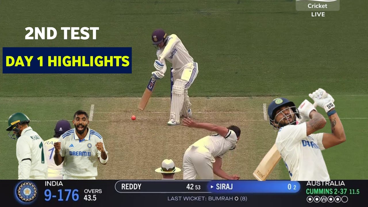 Second Test India vs Australia 2nd test 2024 highlights | ind vs aus 2nd test match ...
