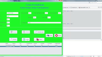 Form Pendaftaran Udinus (GUI) - UAS Pemrograman Berorientasi Objek (PBO)