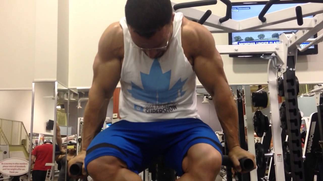 Chest workout dip variation YouTube