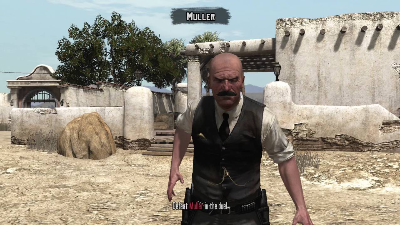 Red Dead Redemption - Lucky In Love: Herr Muller Challenges John Marston Duel Tutorial Sequence