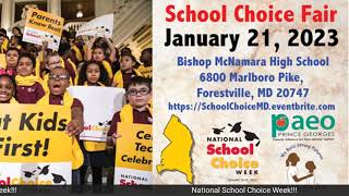 PG-MD School Choice Week Fair & Fireside Panel Discussion 2023      "Public, Private, Charter Oh My"
