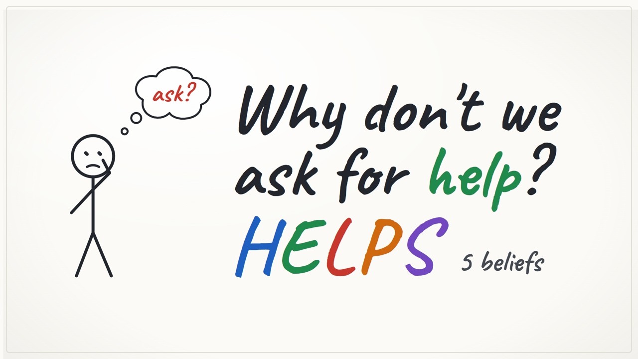 Why Don't We Ask for Help? The 5 HELPS Beliefs, whiteboard explainer