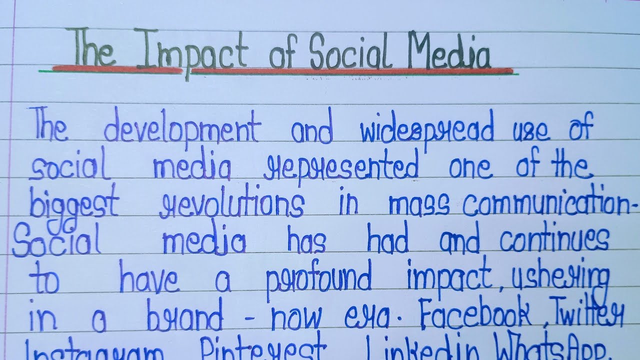 essay on the impact of social media/ the impact of social media essay ...