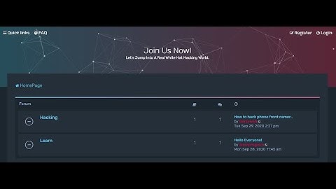 Join This Hacking Forum. Open source code of design will be updated to forum. #hacking #learn #forum