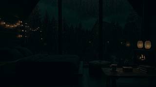 Fall Asleep Instantly in the Ultimate Dark Forest 🌧️ Heavy Rain & Crackling Fire ASMR for Deep Sleep screenshot 1