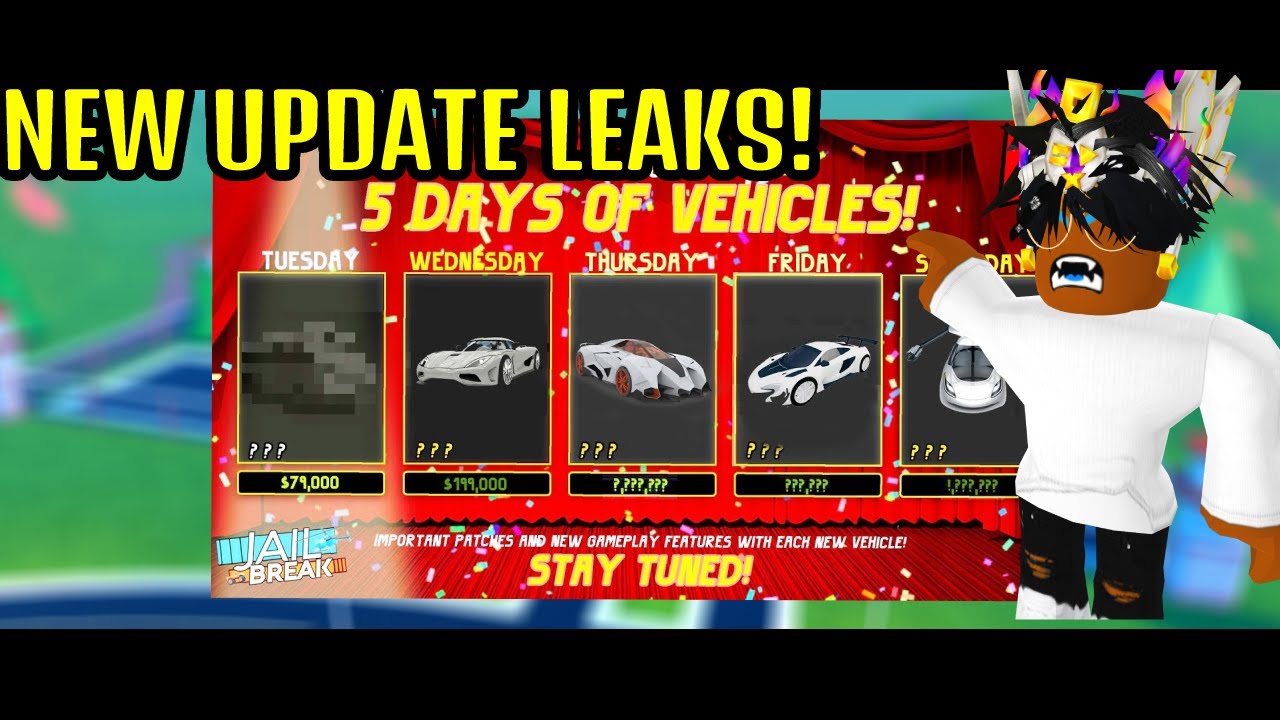 What Are The 5 New CAR Being Added To Roblox Jailbreak? - YouTube