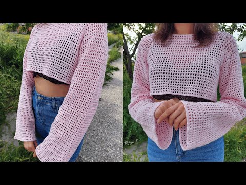 TIĞ İŞİ FİLE BOLERO YAPIMI💗  | EASY CROCHET MESH TOP