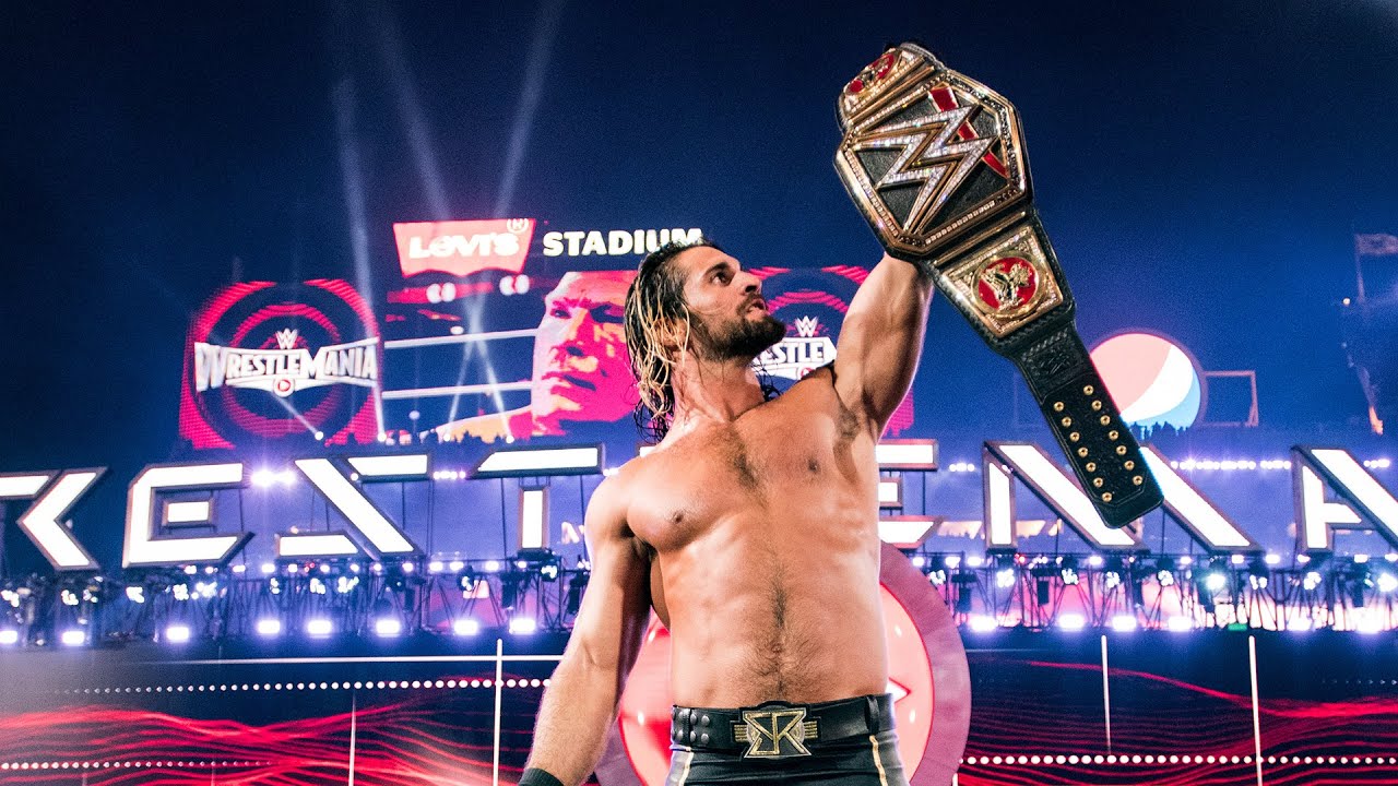 Seth Rollins cashes in Money in the Bank WrestleMania 31