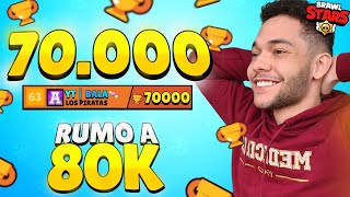 Peguei 70K DE TROFÉUS com BRAWLERS MUITO QUEBRADOS!