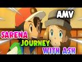 ASH AND SARENA JOURNEY 🥰 #SONEYA#amv#ashxsarena #pokemonjourneys