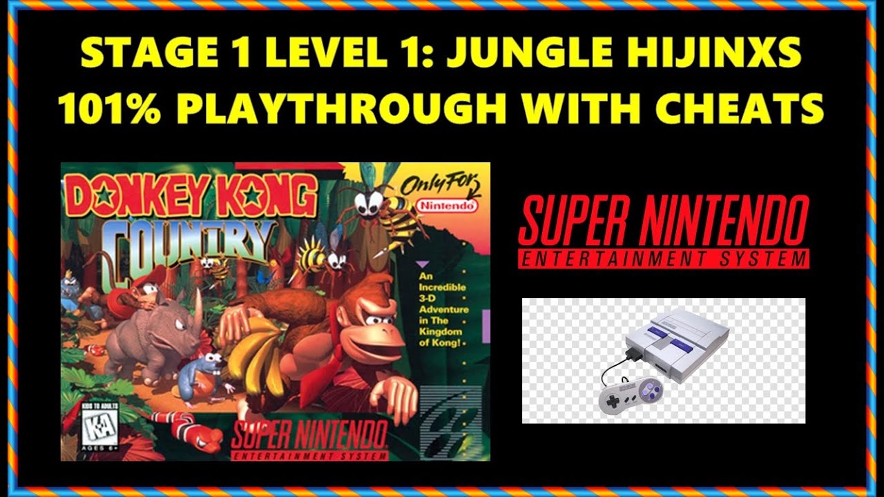Donkey Kong Country (SNES) S1L1 Jungle Hijinxs 101 Playthrough