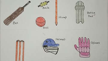 How to draw cricket related stuffs (for kids)