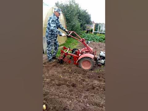 Грохотная картофелекопалка к мотоблока Агро - YouTube