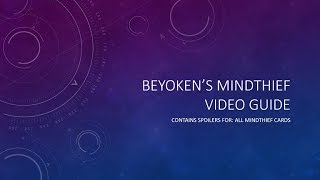 [Gloomhaven] Mindthief video guide