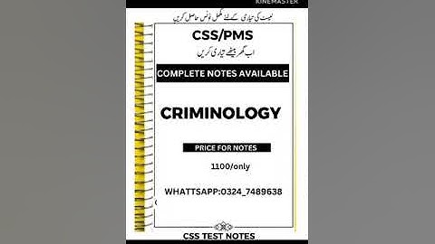 CSS criminology test preparation| CSS criminology past papers| CSS criminology mcqs