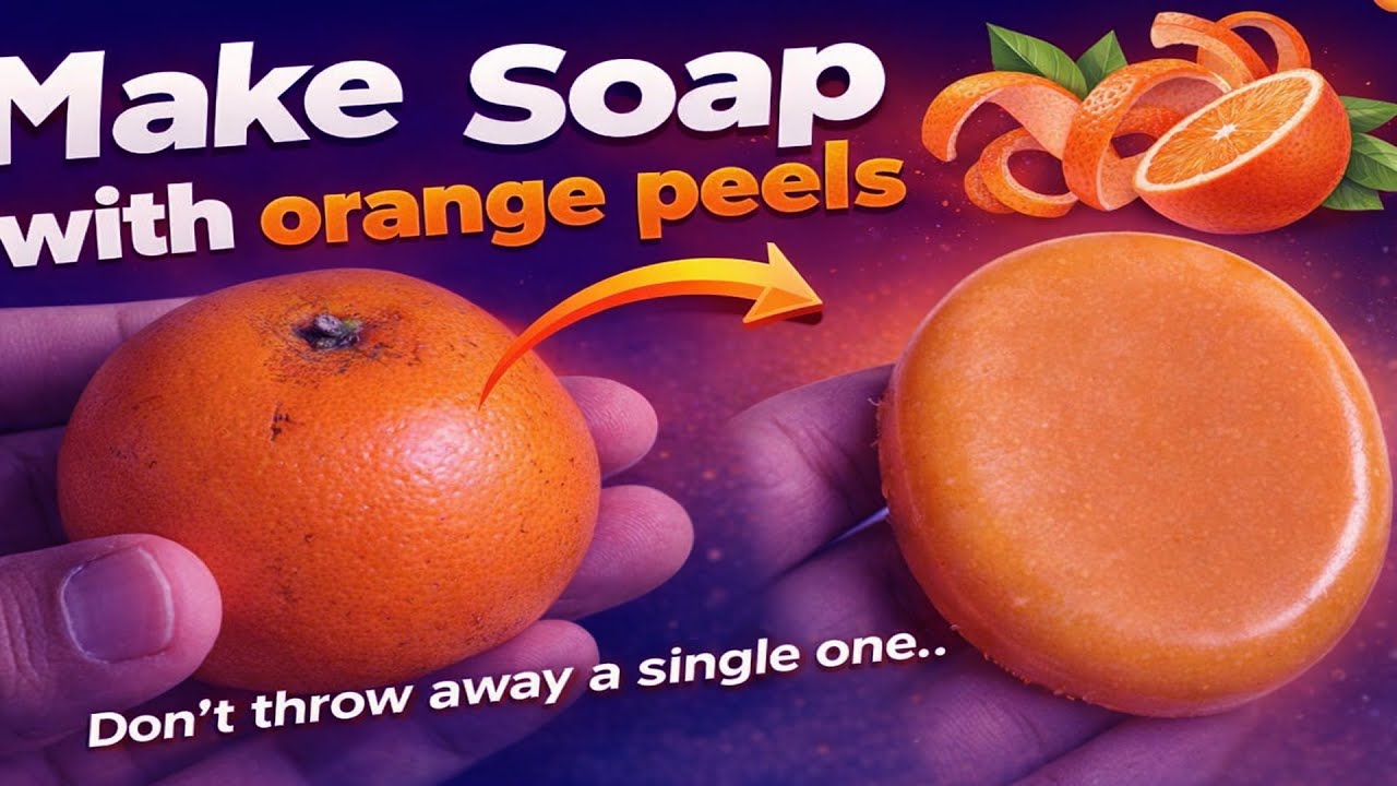 Don't throw away orange peels by mistake, make a soap that is very beneficial for your skin  Orange