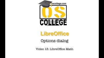 LibreOffice: Math section in Options dialog