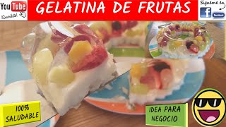 COMO HACER GELATINA RELLENA DE FRUTAS #FACIL Y PRACTICO RECETA Y TUTORIAL DE GELATINA DE FRUTAS