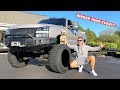 NO MORE PAVEMENT PRINCESS DURAMAX... Black Rhino Wheels and HUGE Tires Install!!!