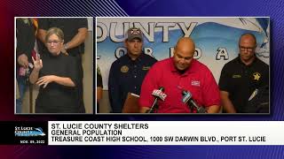 Tropical Storm Nicole 5pm EOC Briefing Nov. 9, 2022