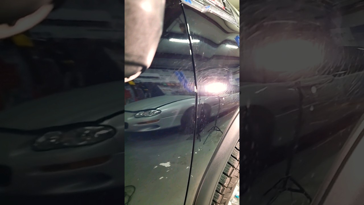 Quick example of what paint correction does for a black vehicle.  The difference is RIDICULOUS!!